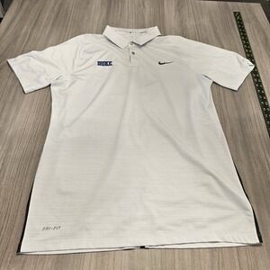 Nike Tiger Woods TW Max Swing Men's 803189-100 Striped Golf Polo Shirt Size M‎